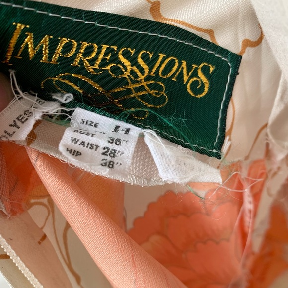 Vintage 70's IMPRESSIONS by BERLEI Carnation Floral Maxi Dress - Picture 9 of 9